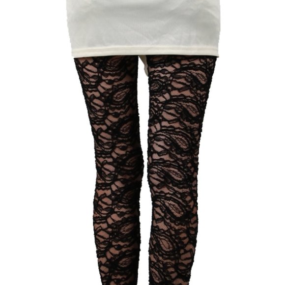 Black Sexy Stretchy Knit Leggings - Picture 3 of 6